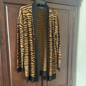 Apt. 9 Women's Tiger Stripe Cardigan in Black and Brown